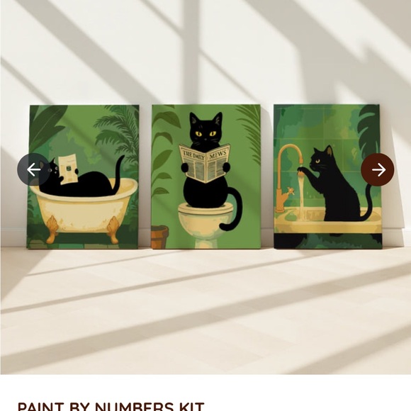 Black Cat Paint by Numbers Kit (Art Spark Daily Mews Set)